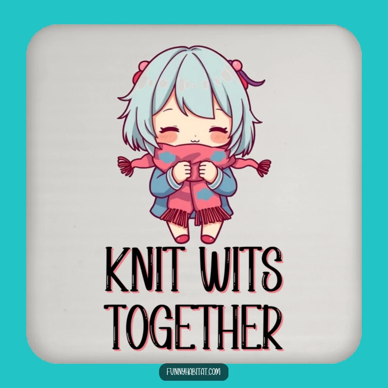 Funny Knitter Drink Coaster: Protect Surfaces with Crafty Charm, Great Gift!