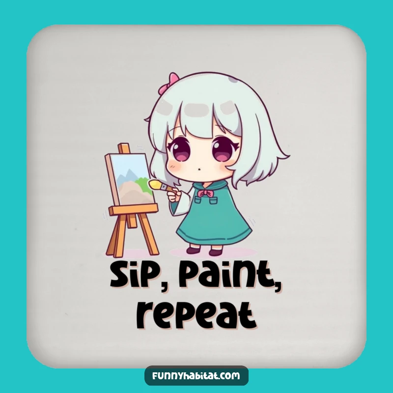 Funny Artist Coaster: Painting Art, Protect Surfaces with Humor, Ideal Funny Gift