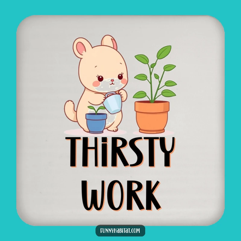 Funny Plant Watering Animal Coaster: Protect Surfaces with Funny Style
