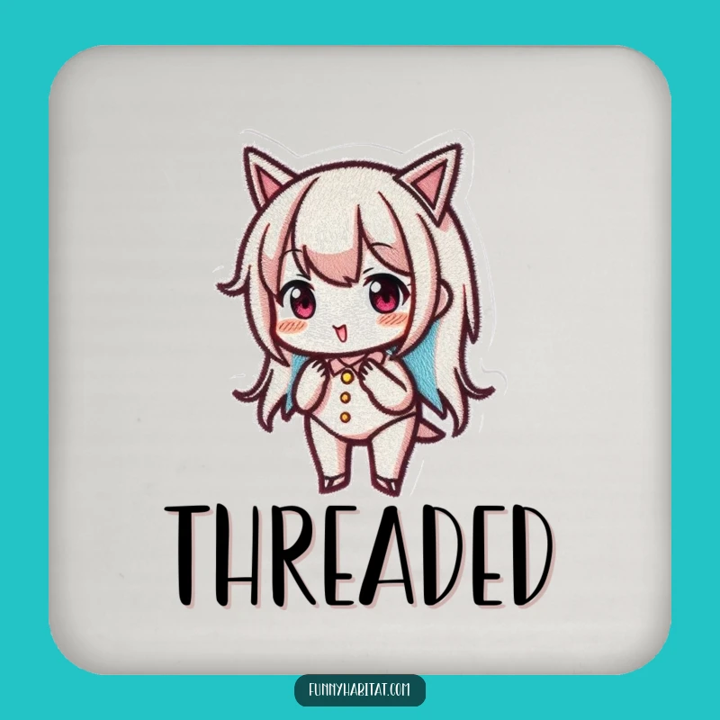 Funny Embroiderer's Craft Coaster: Protect Surfaces with Stitch Humor Gift