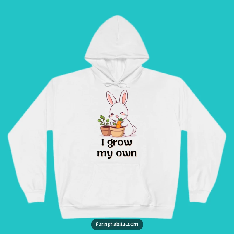 Funny Rabbit Hoodie - Cozy Carrot Gardener Sweatshirt, Great Humorous Gift
