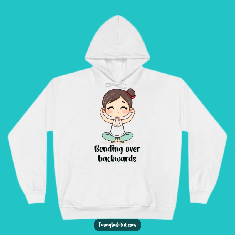 Funny Yoga Hoodie: Simple Poses Character, Cozy Funny Gift for Relaxation