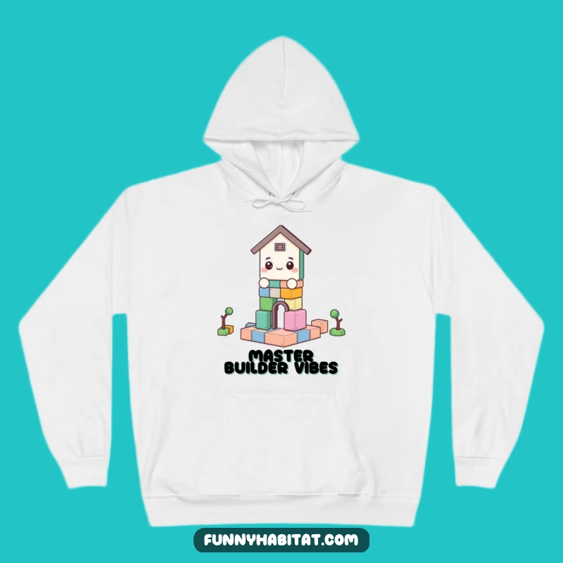 Funny Cozy Hoodie: Character Building Blocks Comfort and Warmth Gift
