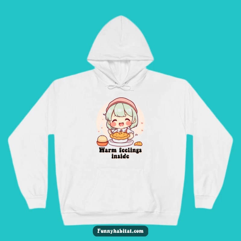 Funny Baker Hoodie: Joyful Pie Baking Character, Warm Humorous Gift