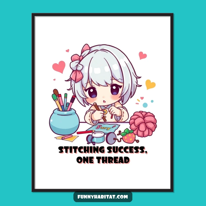 Free Printable Wall Art: Colorful Craft Corner, Funny Downloadable Art for Creatives