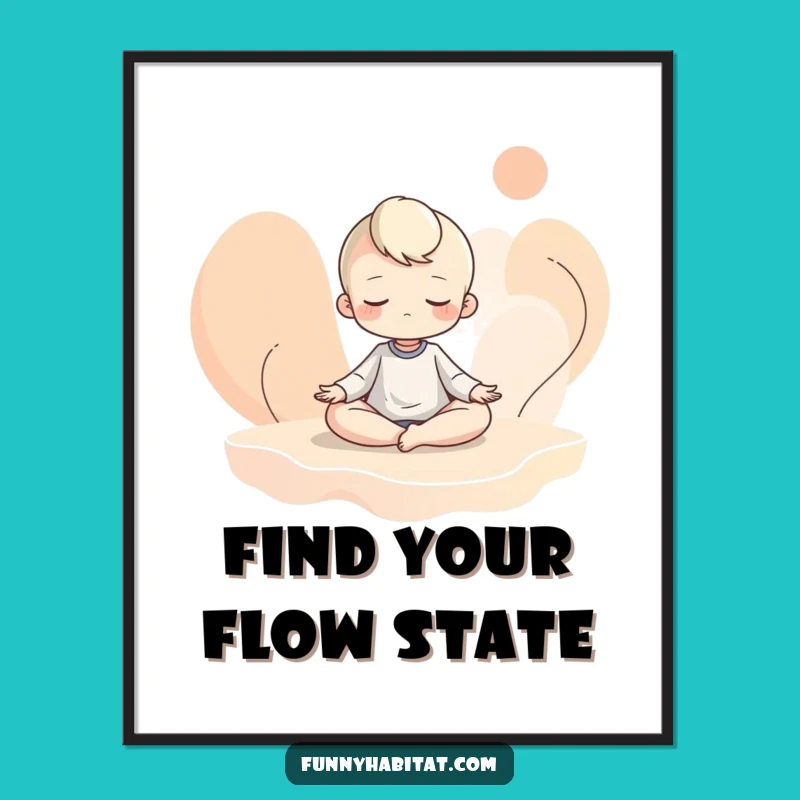 Free Printable Wall Art: Meditative Character, Abstract Shapes, Calm Downloadable Decor