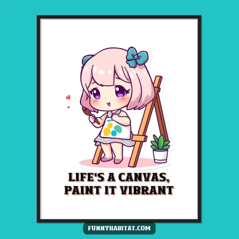 Funny Free Printable Wall Art: Artistic Character Painting Masterpiece Downloadable Decor