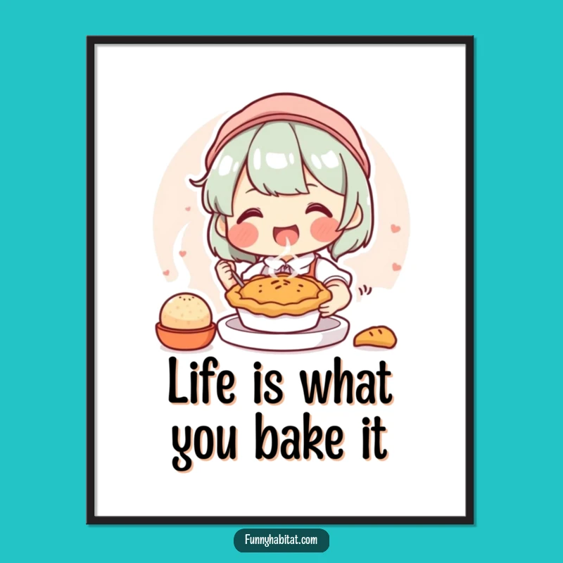 Funny Free Printable Wall Art: Happy Baker, Downloadable Art For Kitchens