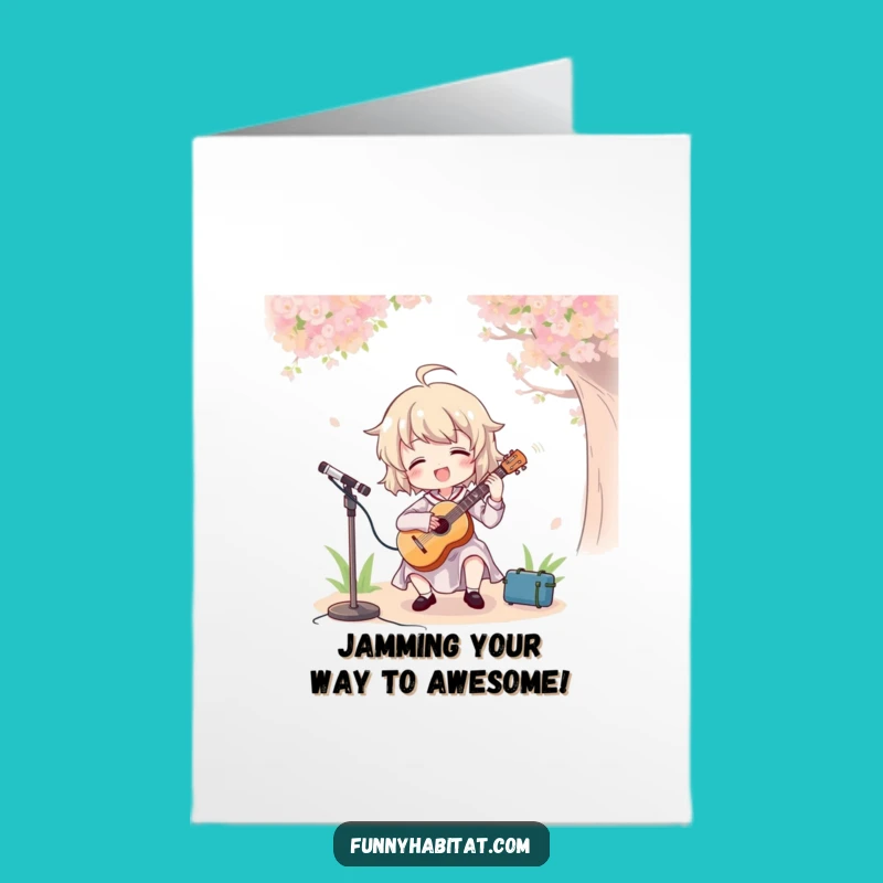 Free Printable Birthday Card: Funny Musician Character - Hilarious Downloadable Gift!