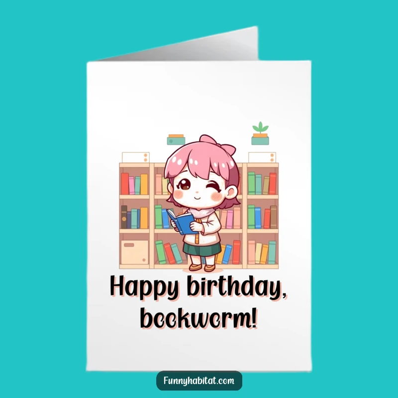 Free Printable Birthday Card: Organizer's Tiny Shelves Funny Gift