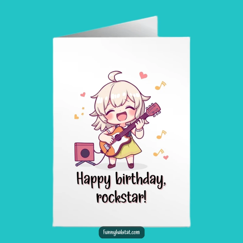 Free Printable Birthday Card: Musical Character Fun Downloadable Greeting