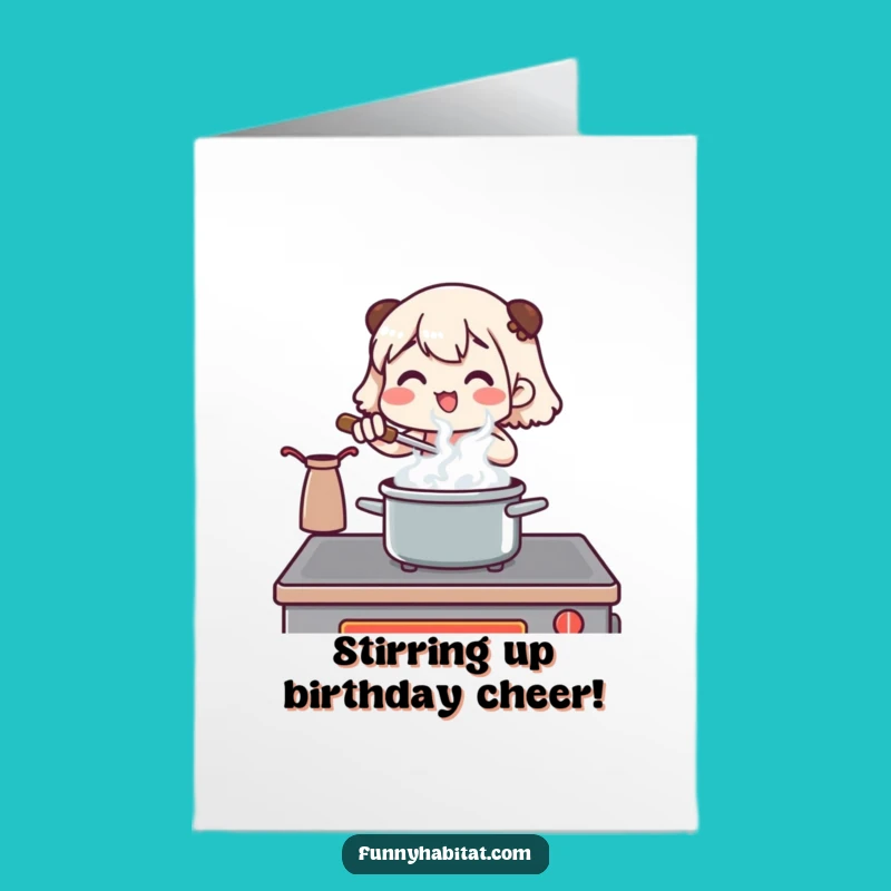 Free Printable Cooking Birthday Card: Happy Chef, Delicious Wishes, Downloadable Gift