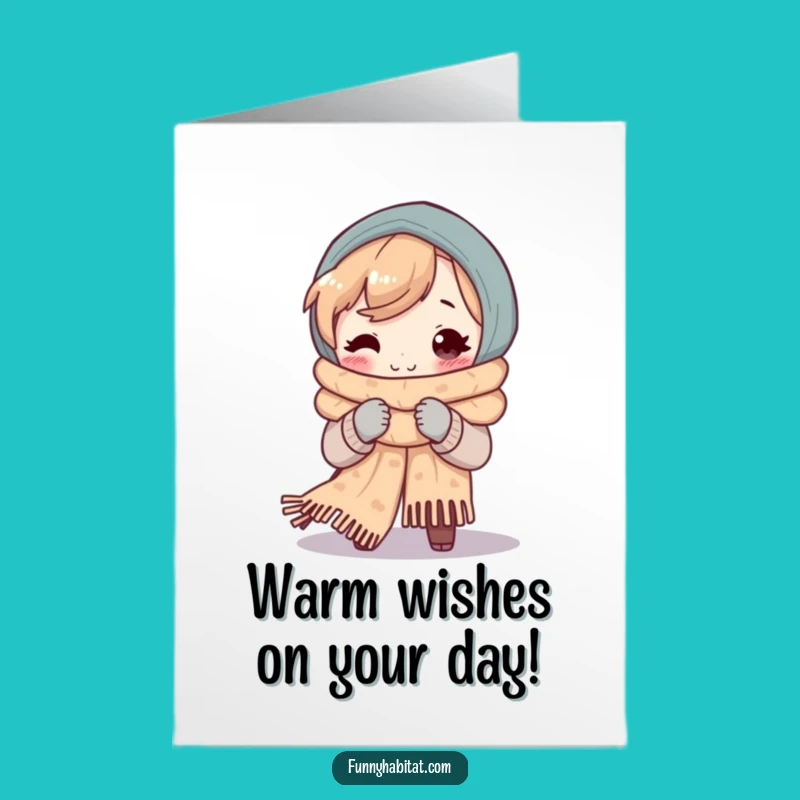 Free Printable Funny Birthday Card: Cozy Knitter, Downloadable DIY Gift for Warm Wishes!