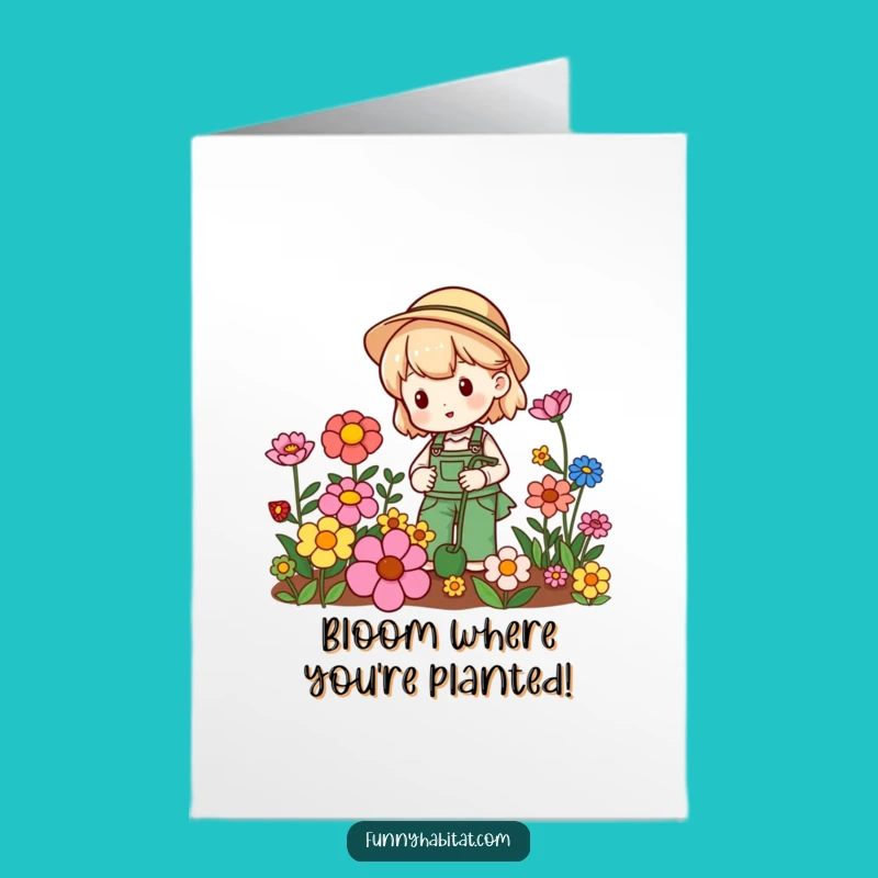 Free Printable Congrats Card: Blooming Gardener - Celebrate Success Downloadable Gift