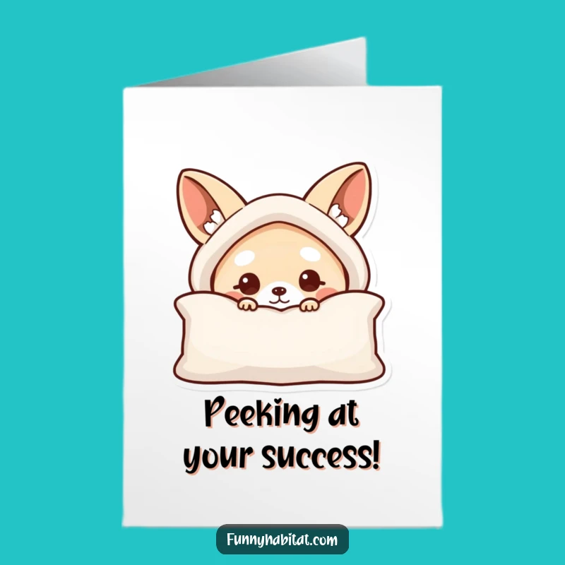 Congrats Free Printable Card: Peeking Animal Joy, Downloadable DIY Gift