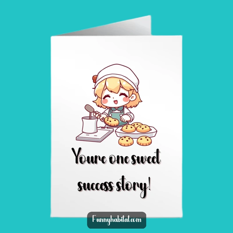Free Printable Congrats Card: Baker's Sweet Success Funny Downloadable