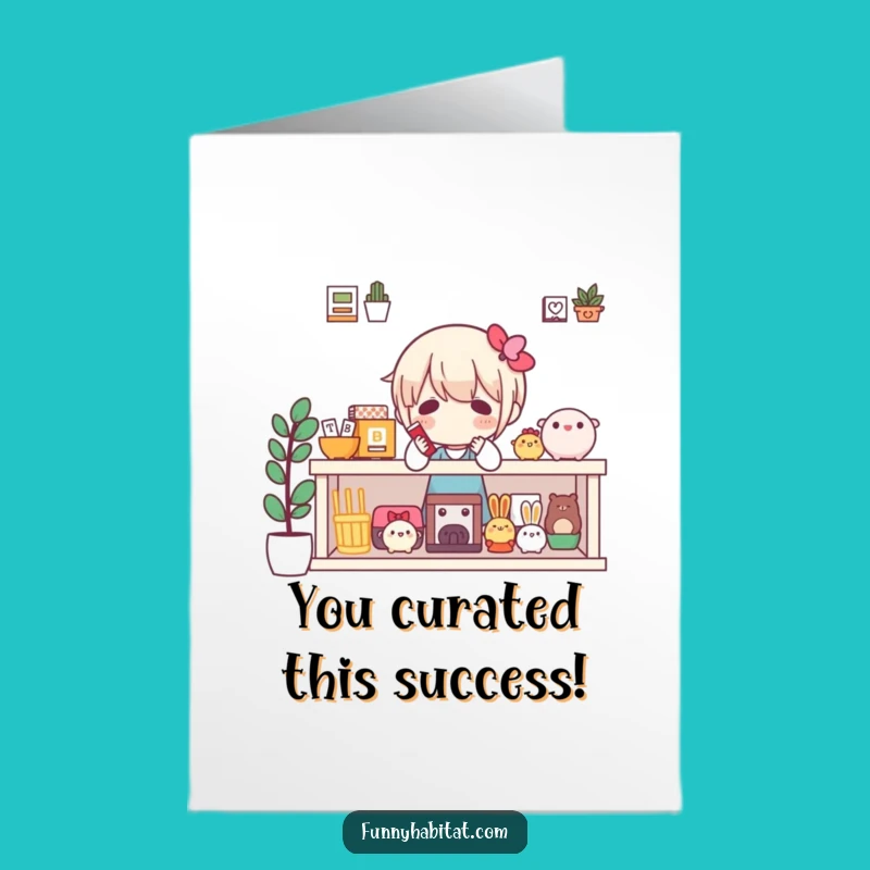 Free Printable Congrats Card: Shelf Display - Celebrate Achievements Downloadable Gift