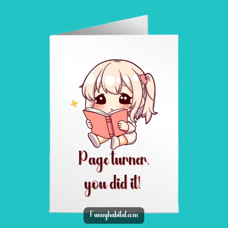 Free Printable Congrats Card: Calm Reader Funny Downloadable Gift for Any Achievement