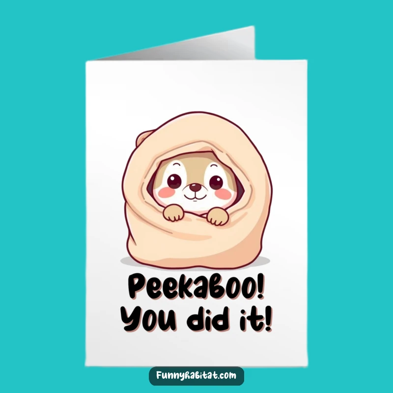 Free Printable Congrats Card: Playful Animal Revels in Your Amazing Achievement