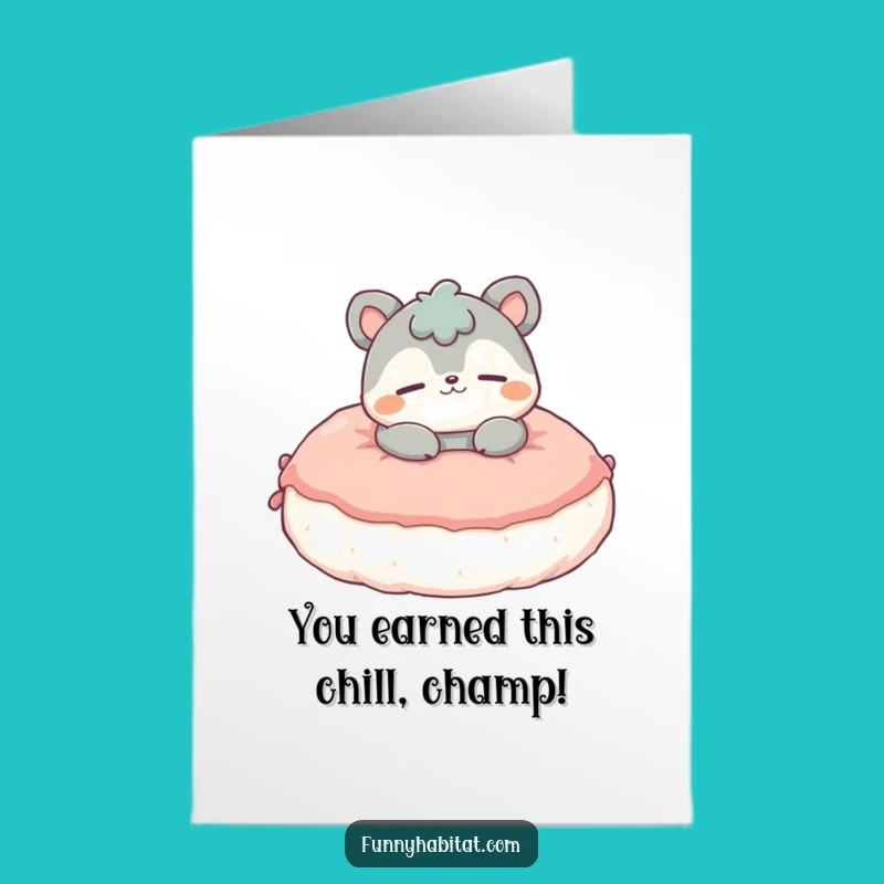 Free Printable Congrats Card: Contented Animal Cheers for Your Awesome Achievement