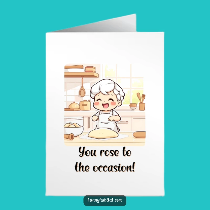 Free Printable Congrats Card: Baking Success, Doughy Delights Downloadable