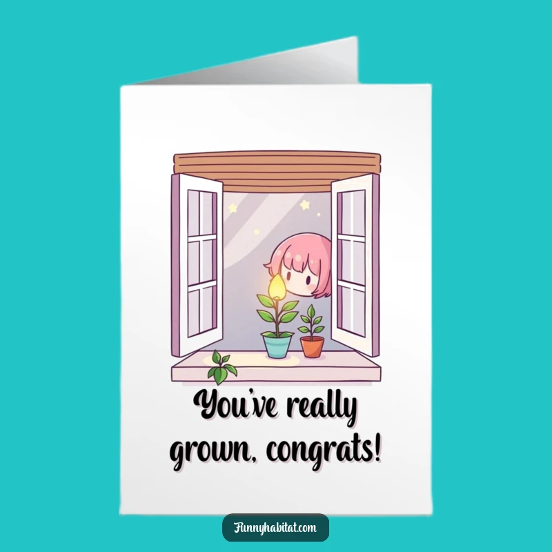 Free Printable Plant Congratulations Card: Glowing Growth Success Downloadable