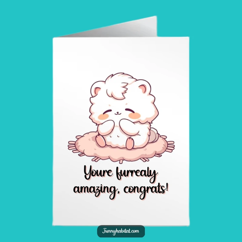 Congrats Free Printable Card: Blissful Animal Spa Day, Downloadable DIY Gift