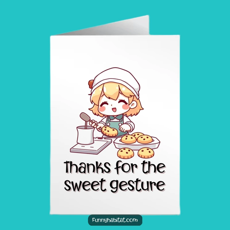 Free Printable Thank You Card: Baker's Sweet Thanks Funny