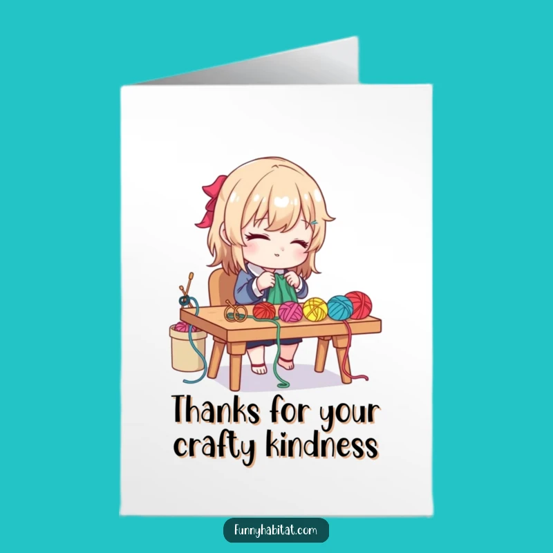 Free Printable Thank You Card: Crafty Creator, Grateful for Handmade Downloadable