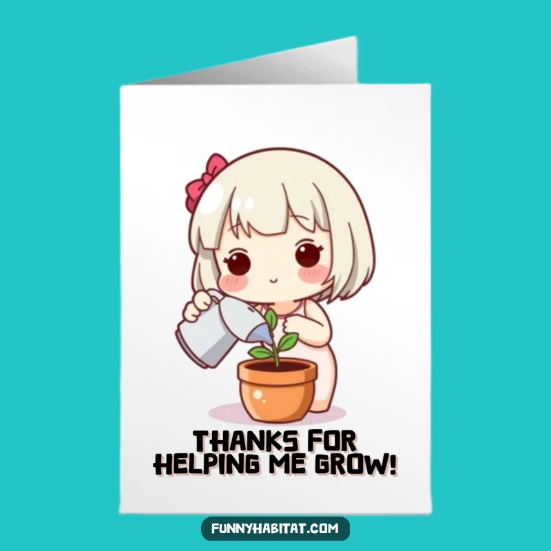 Free Printable Thank You Card: Happy Gardener - Funny Downloadable Gift