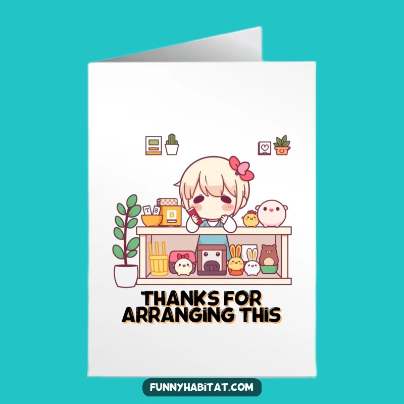 Free Printable Thank You Card: Shelf Arrangement - Grateful Collector Downloadable Gift