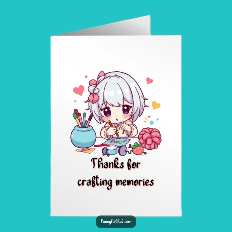 Free Printable Thank You Card: Crafty Thanks for a Wonderful Project as a Funny Downloadable Gift