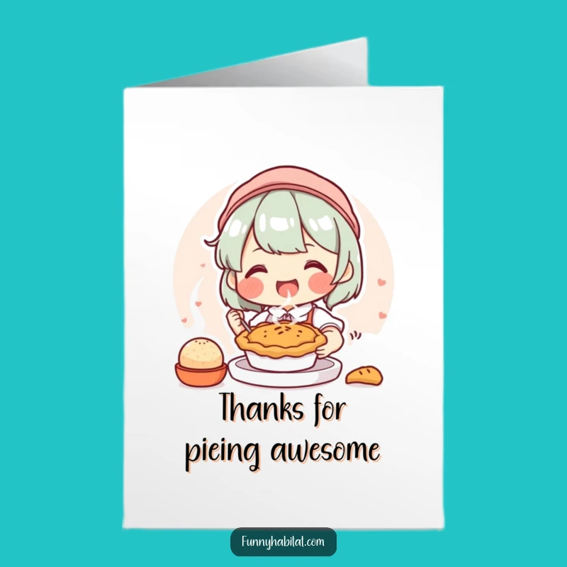 Free Printable Thank You Card: Baker Character, Funny Downloadable Gift For Sweet Kindness