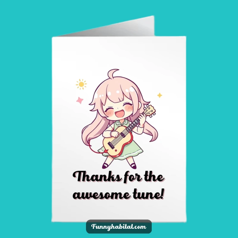 Free Printable Thank You Card: Express Gratitude with a Funny Musician!