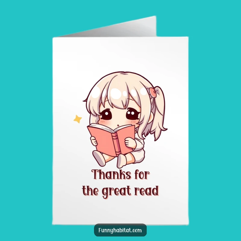 Free Printable Thank You Card: Zen Reader Funny Downloadable Gift for Expressing Gratitude