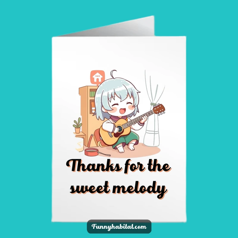 Free Printable Thank You Card: Musical Melody of Thanks Funny