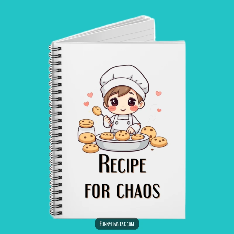 Funny Baker Notebook: Cheerful Cookie Baking Journal Gift for Recipes
