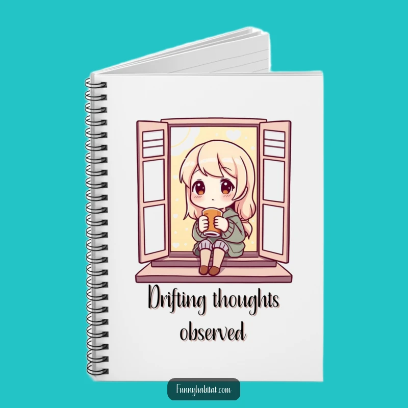 Funny Cozy Journal: Content Drinker Character, Perfect Funny Gift for Reflective Notes