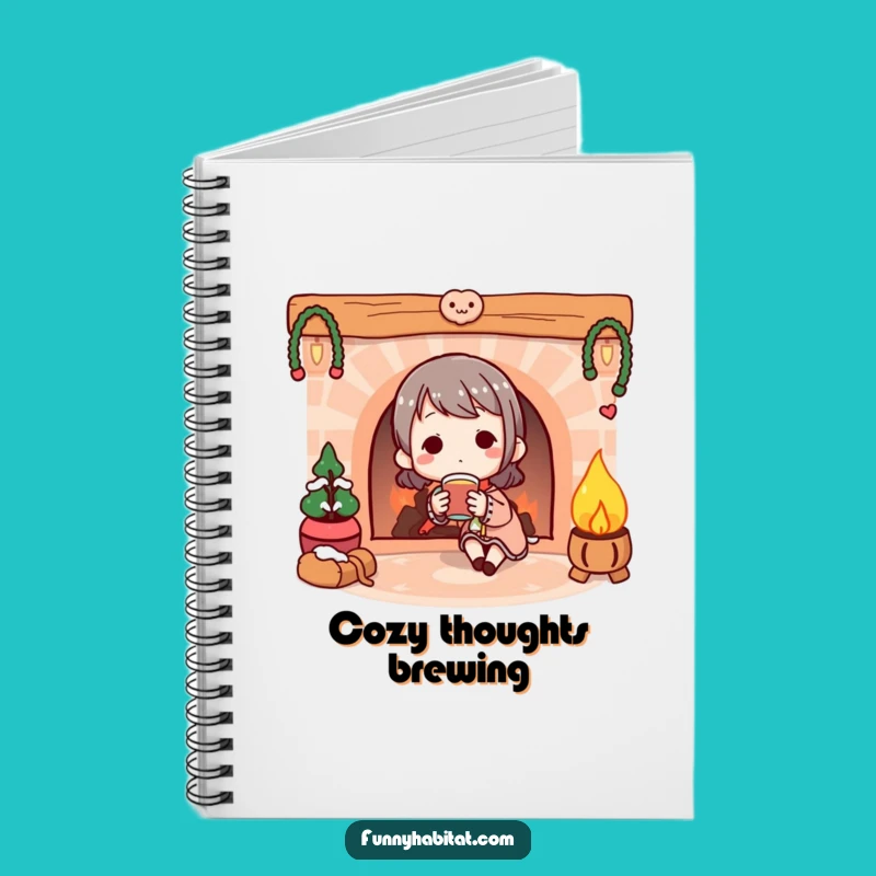 Funny Cozy Notebook: Fireplace & Drink Journal - Hilarious Gift for Relaxed Minds