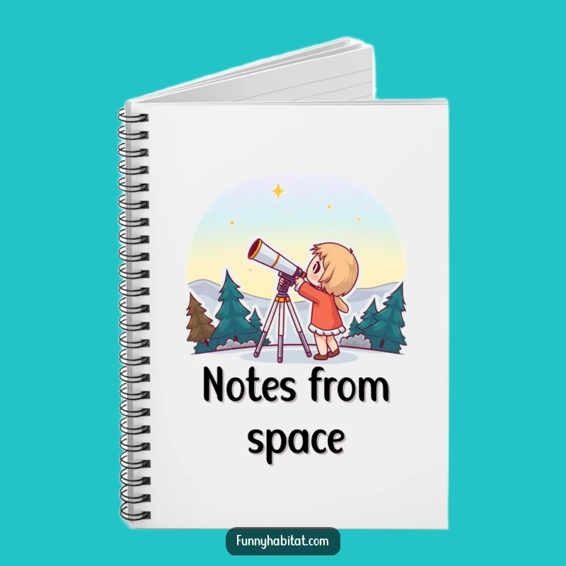Funny Stargazer Notebook: Wonderous Telescope Explorer Journal