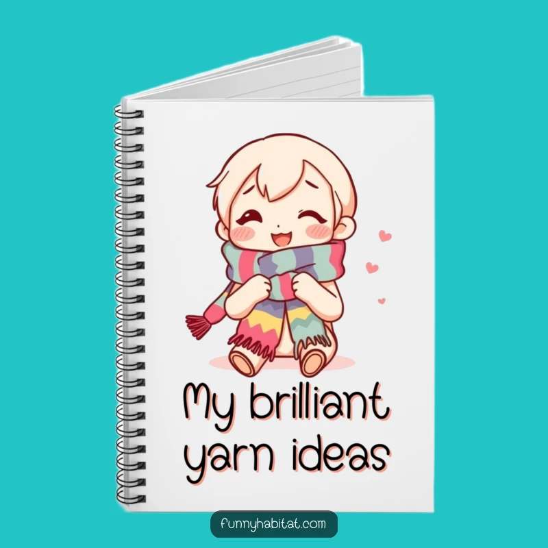 Funny Knitting Notebook: Jot Down Ideas with a Content Knitter's Smile