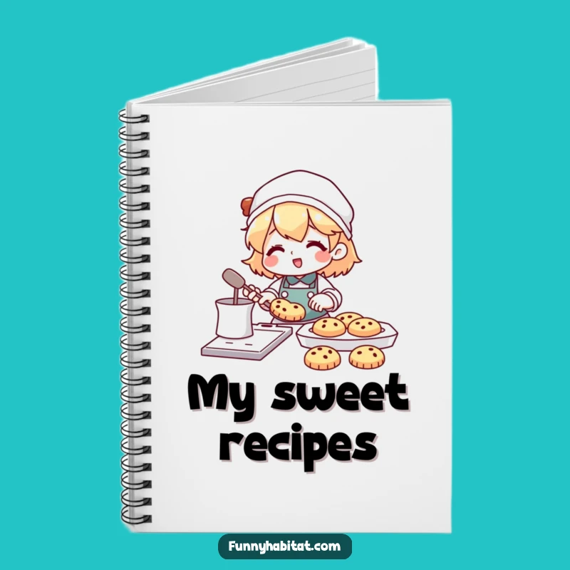 Funny Baking Character Notebook: Happy Cookie Baker Journal - Perfect Funny Gift