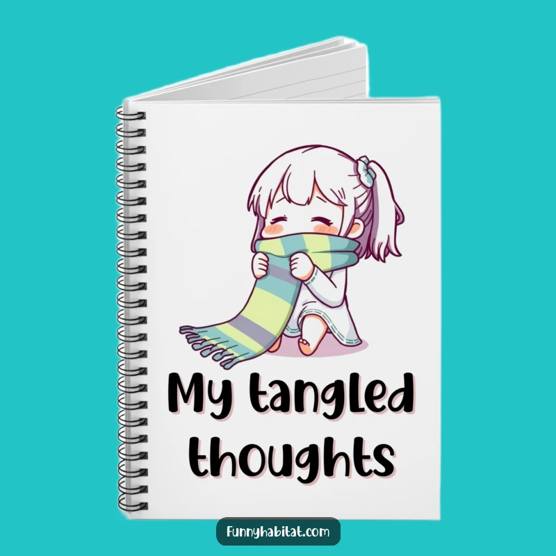 Funny Knitting Character Notebook: Blissful Scarf Journal - Perfect Funny Gift