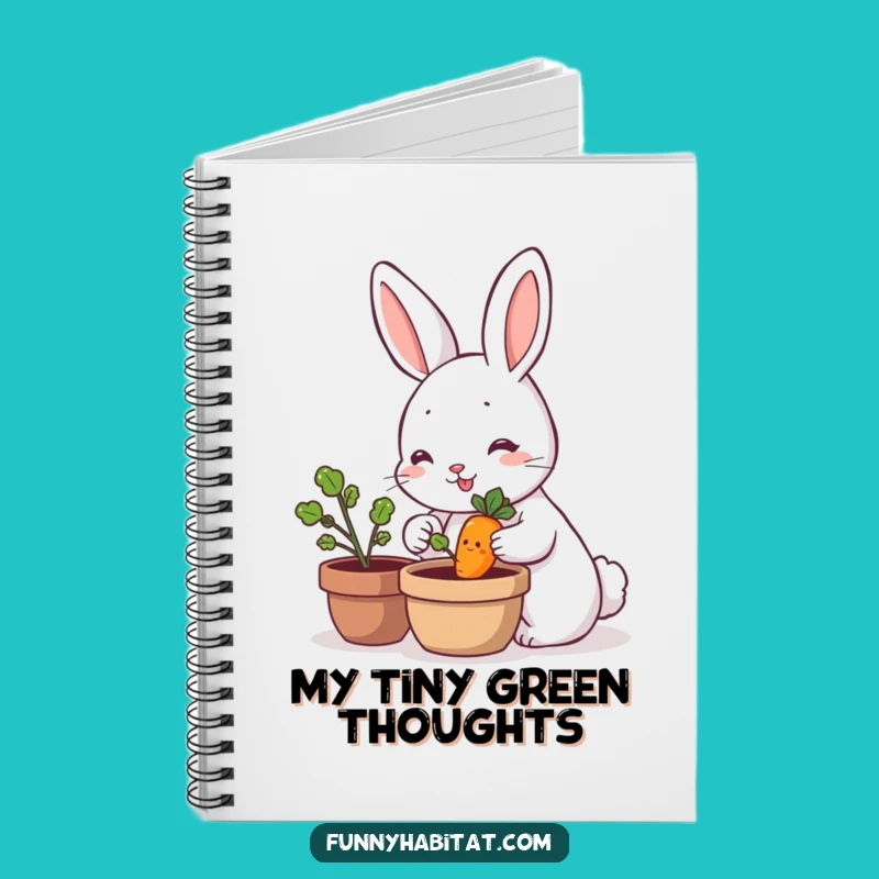 Funny Rabbit Notebook - Cute Carrot Gardener Journal, Perfect Humorous Gift