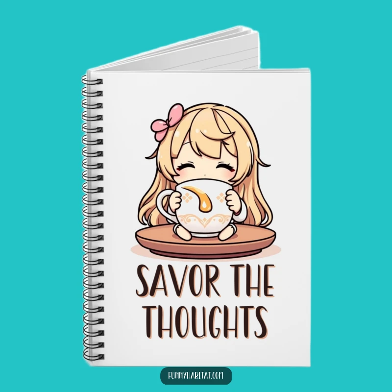 Funny Relaxing Notebook: Jot Down Your Thoughts While You Sip and Unwind