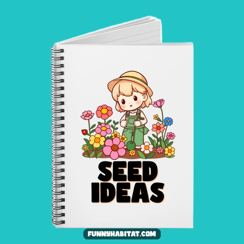 Funny Gardener's Blooming Ideas Notebook: Jot Down Your Thoughts Gift