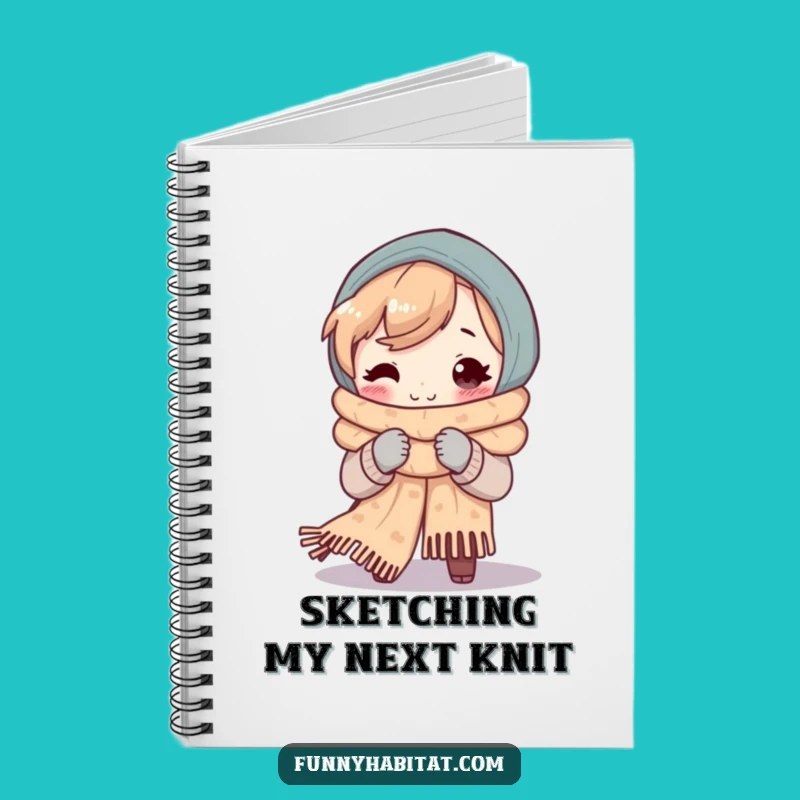Funny Knitting Notebook: Cozy Scarf Maker Journal Gift