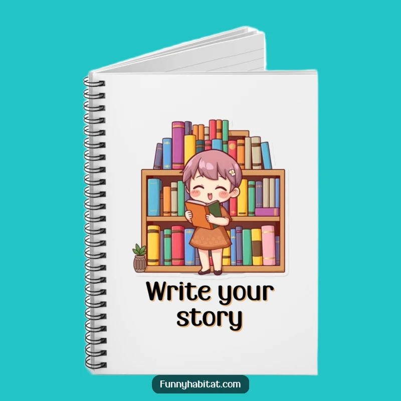 Funny Bookworm Notebook: Jot Down Your Literary Adventures in Style