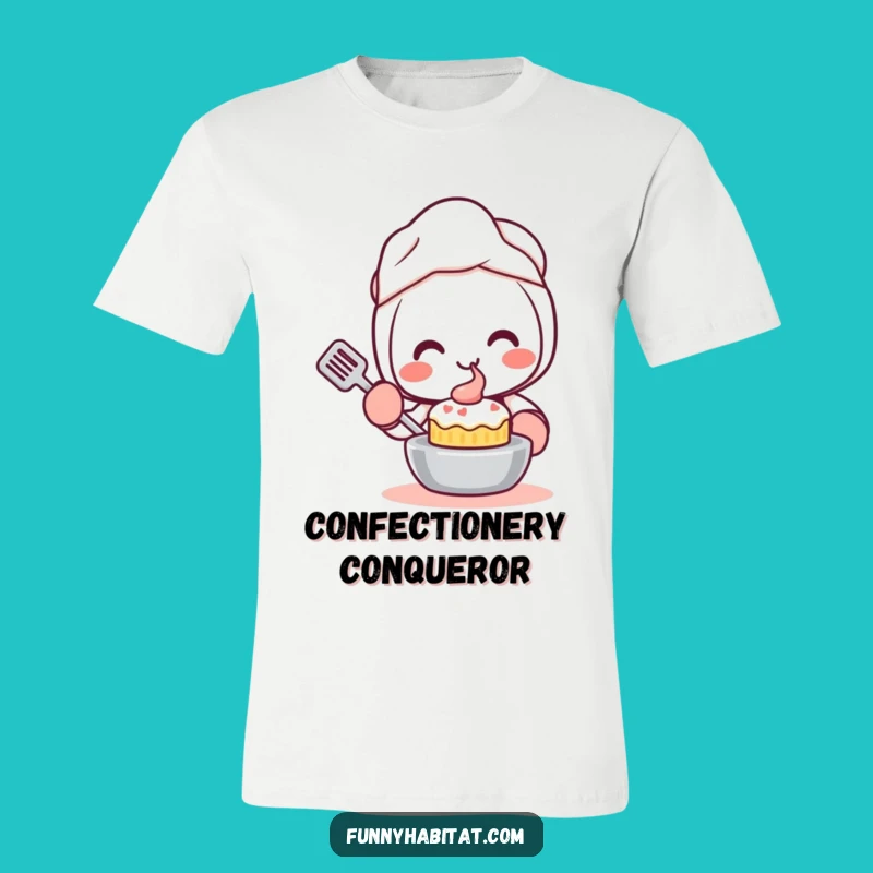 Funny Kawaii Baker Tee: Cute Character Baking a Cake, Hilariously Sweet Gift