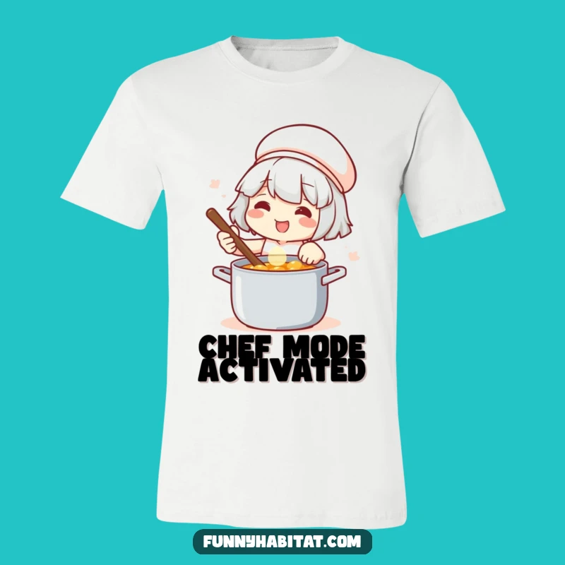 Funny Cooking T-Shirt: Satisfied Chef Apparel, Ideal Funny Gift for Foodies